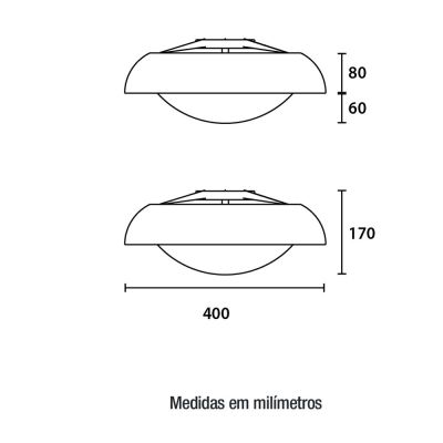 Plafon 2 Lâmpadas Ergo E27 Branco Blumenau Iluminação