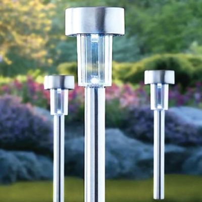 Espeto Balizador Solar LED 1W 6500K Inox Gaya