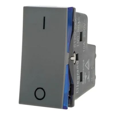 Módulo interruptor Bipolar Plus+ Legrand 612005cz 10A cinza acetinado Pial