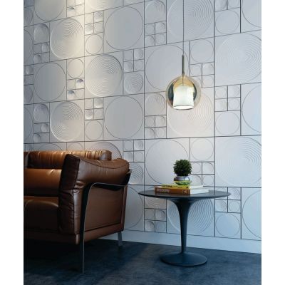 Revestimento Cimentício Anelli Parede Cemento 3D Bianco 10x10x2 Sem relevo Cimentíssimo