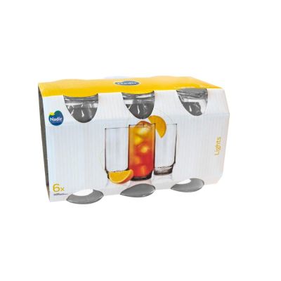 Jogo de Copos de Vidro Lights com 6 peças 300ml Nadir