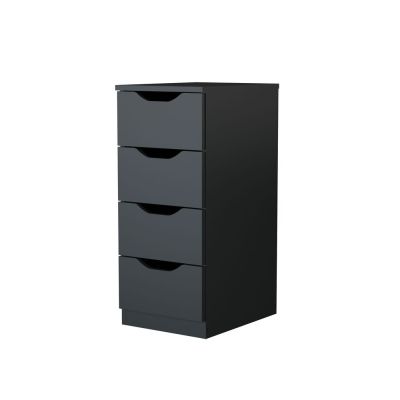 Gaveteiro Multiuso com 4 gavetas 40,3x30,3x71,2cm Preto Multivisão