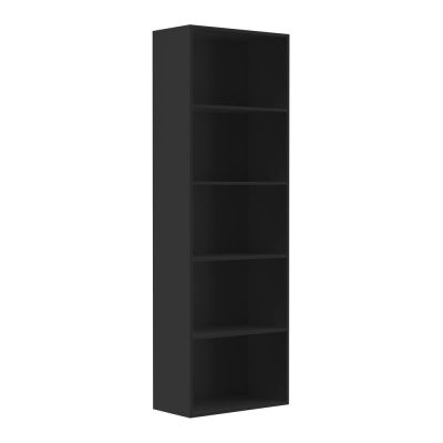 Estante E5 com 5 divisórias 30,3x60x181cm Preto Multivisão