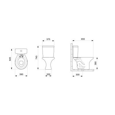 Kit Vaso Sanitário com Caixa Acoplada Acionamento Duplo 3/6L Zip Branco Incepa