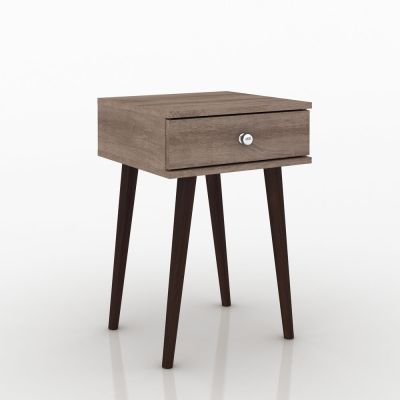 Mesa Lateral Multiuso 1 Gaveta 40x60x38 Rústico Movelbento