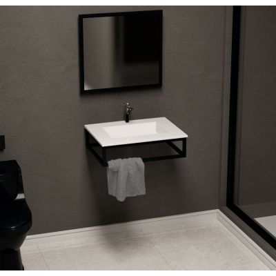 Bancada de Alumínio Iron Black Branco Fosco 60x45 Venturi