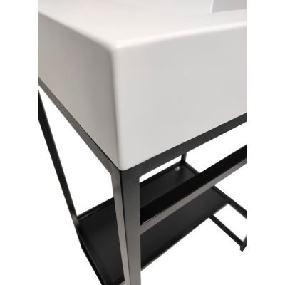 Balcão Iron Black Rennes 60cm Branco/Preto Fosco Venturi
