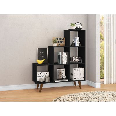 Estante 6 Nichos 104,5x123,5x35 Preta Movelbento