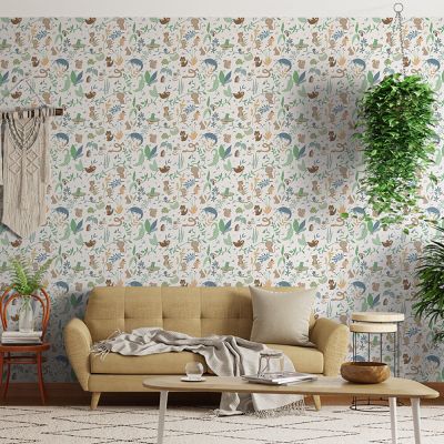 Papel de Parede Infantil 0,52x9,5 Azul Bobinex