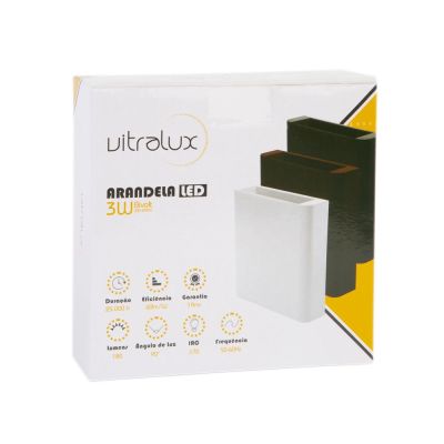 Arandela LED 3W 3000K Luz Amarela Vitralux