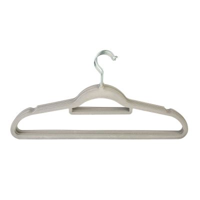 Cabide Sintético Adult 6 peças Cinza Casa&Ideia