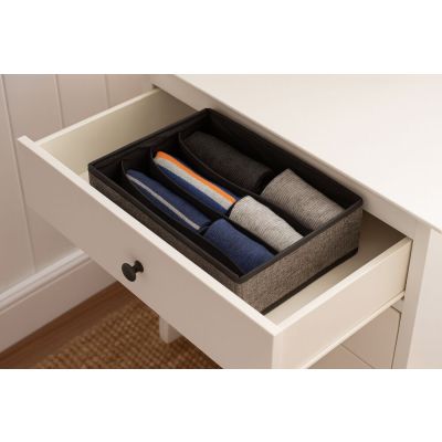 Caixa Organizadora 9X24X34cm com 6 Seções Casa&Ideia