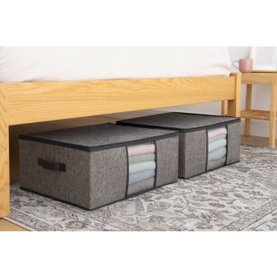 Organizador Multiuso de Tecido 30x45x50cm Cinza Casa&Ideia