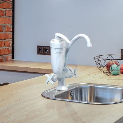 Torneira de Mesa para Cozinha com Filtro New Branco 1/2" Acquabios