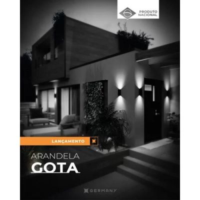 Arandela Gota 200mm 2xG9 Bivolt Fosco Preto Blumenau