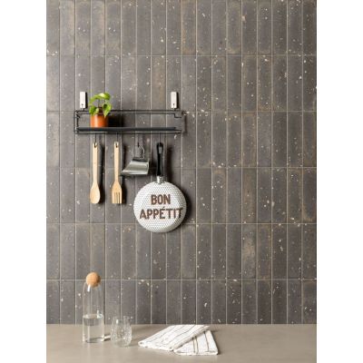 Piso Cerâmico Chelsea Dark Mesh Bold Mate 7x26 Eliane