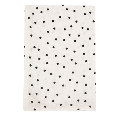Pano para Copa Petit Poa 40x60cm Preto e Branco Casa&Ideia