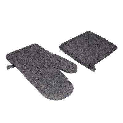 Kit Pega Panela e Luva 2 Peças Jeans Casa&Ideia