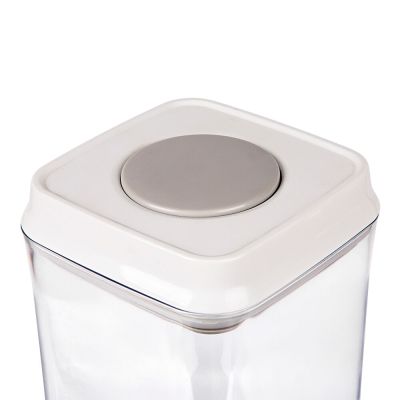 Pote para Mantimentos a Vácuo 1700ml Branco Casa&Ideia
