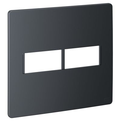 Placa 4x4 2 Seções Esatta Grafite Escuro Weg