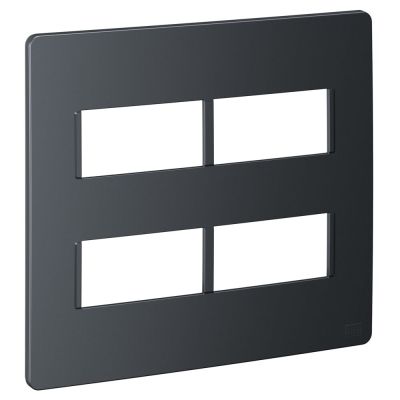 Placa 4x4 4 Seções Esatta Grafite Escuro Weg