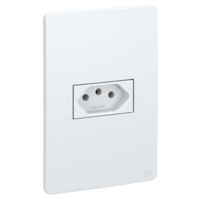Conjunto 1 Seção Tomada 2P+T 10A Esatta 250V Branco Weg