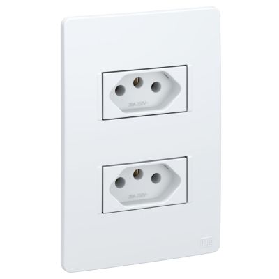 Conjunto 2 Seções 2P+T 20A Esatta Branco Weg