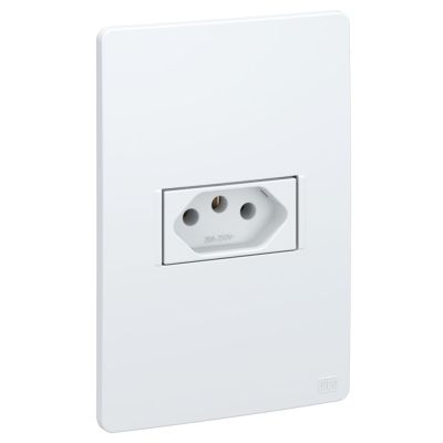 Conjunto 1 Seção Tomada 2P+T 20A Esatta 220V Branco Weg