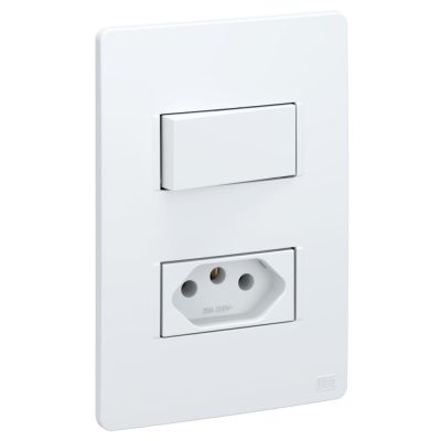 Conjunto 2 Seções 1S Tomada 20A Esatta Branco Weg