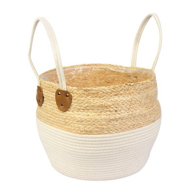 Cesta Decorativa com Alça 33X28X28cm Diagonal