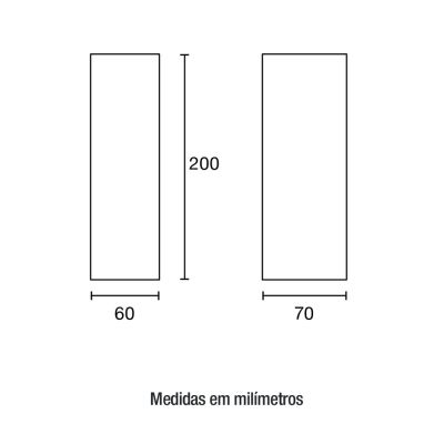 Arandela Gota Alumínio Preto Fosco G9 200mm Blumenau Iluminação