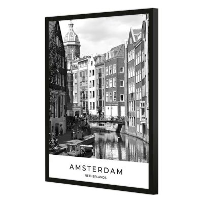 Quadro Amsterdam 30x40cm Preto Diagonal