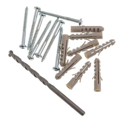 Kit Buchas com Parafusos Broca Prático Cromado 8mm Bemfixa