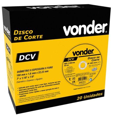 Disco de Corte 180mm Vonder