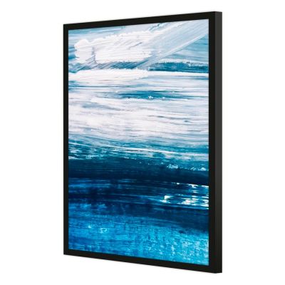 Quadro Abstrato 50x70cm Preto Diagonal