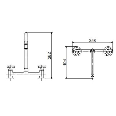Torneira Misturador para Cozinha de Mesa Bica Alta 1/2" Nova Trio Cromado Docol