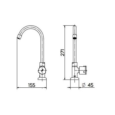 Torneira de Lavatório para Banheiro Nova Riva Cromado 1/2" Docol