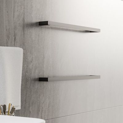 Porta Toalha Docolflat Onix 60cm Preto Fosco Docol