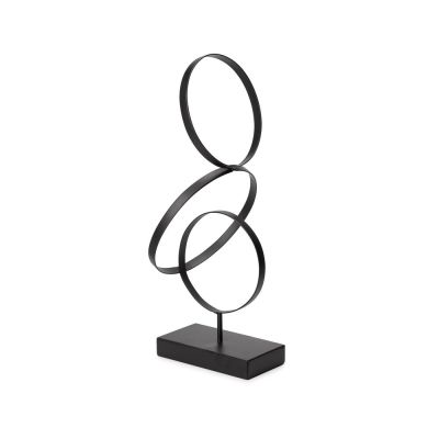 Adorno de Metal 50x19x22cm Preto Mart Collection