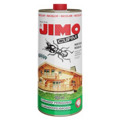 JIMO Cupim Eficaz Contra Cupim e Brocas Tratamento Preventivo e Curativo da Madeira Seca em Ambientes Internos e Externos Incolor Não Altera Cor da Madeira Lata 900ml