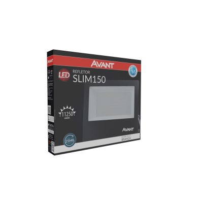 Refletor Slim 150W 6500K Bivolt Preto Avant