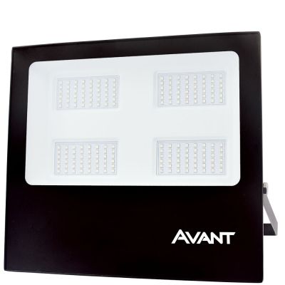 Refletor LED Slim 200W 6500K Bivolt Preto Avant