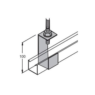 Gancho Curto para Luminária 38x38 Perfil Líder