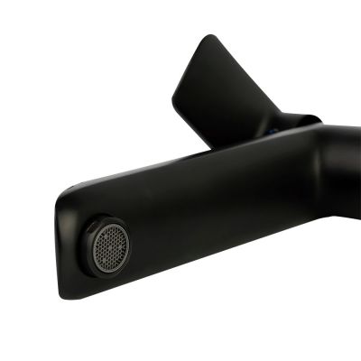Torneira Misturador para Banheiro de Mesa Bica Alta 1/2 Nepal Preto Addra