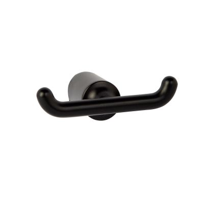 Cabide para Banheiro Duplo Gota Preto Addra