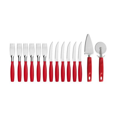 Kit com 14 Utensílios para Pizza Vermelho Brinox