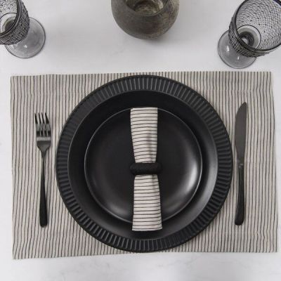 Sousplat Galles Radial 33cm Preto Copa&Cia