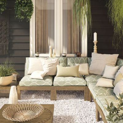 Almofada Acqua Summer 43cm Areia Cru Diagonal