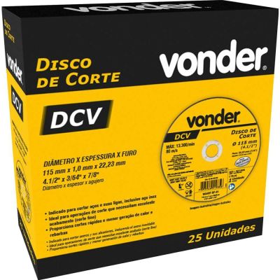 Disco de Corte 115X1,0X22,23 DCV Vonder