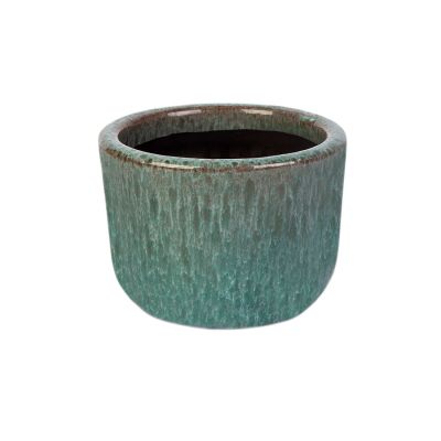 Cachepô Cerâmico Morumby N1 Verde Jade Fascino